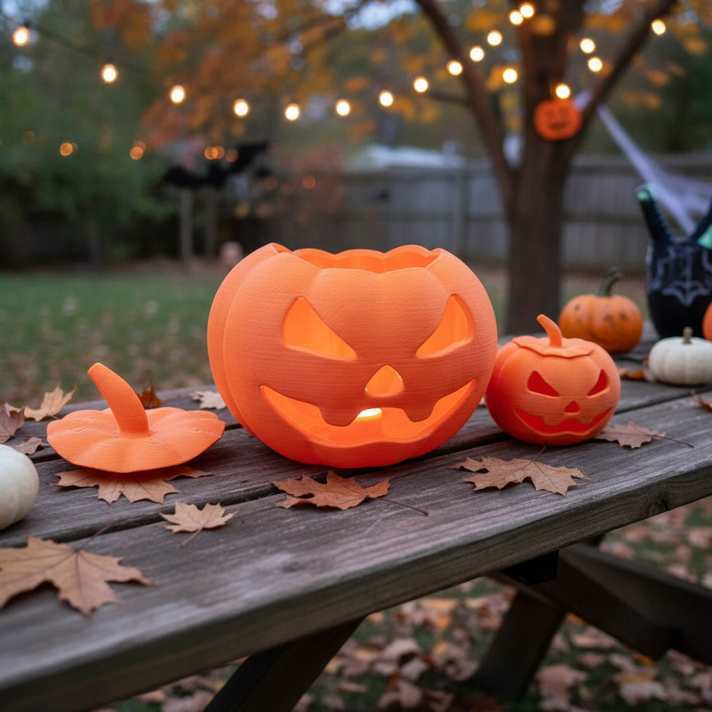 Kit Muñeco Simil Lego Esqueleto + 4 Calabazas Halloween - Imagen 5