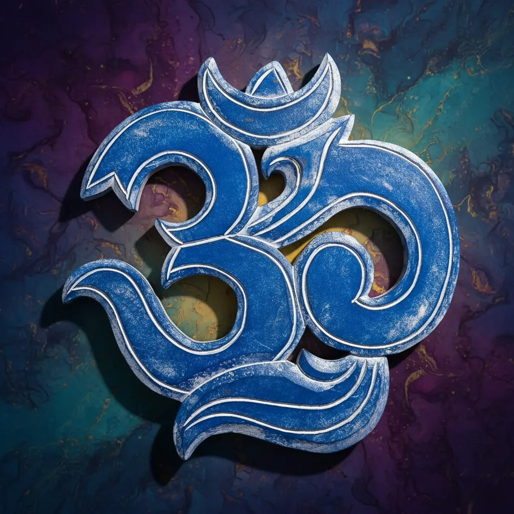 Cuadro Cartel Om Tallado Calado Decoración Hindu 30cm - Imagen 7