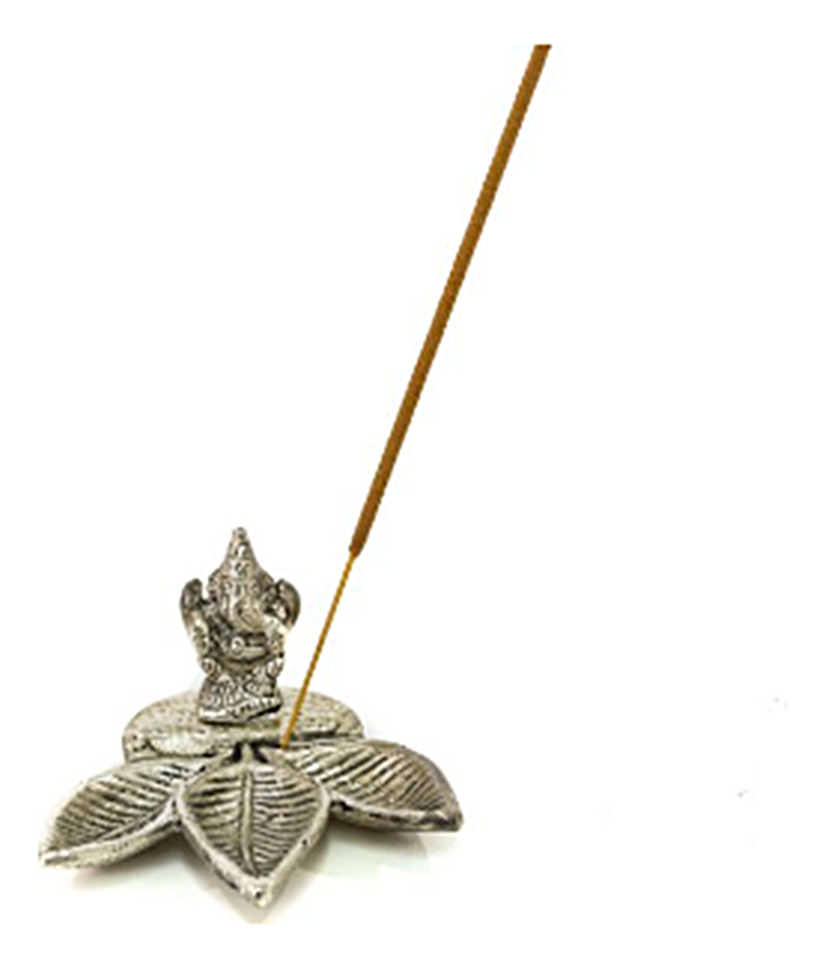 Porta Sahumerio Hoja Metal Buda Ganesh Feng Shui Meditación - Imagen 7