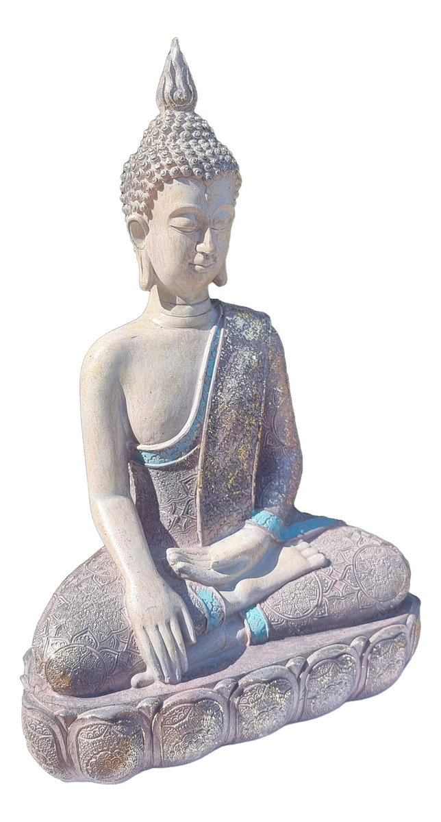 Buda Thai Sentado Meditando Armonia Zen Paz 38cm - Imagen 6