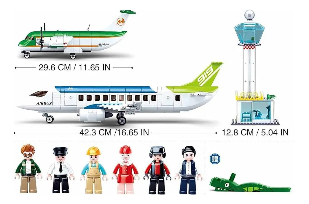 Bloques Sluban Aeropuerto 731 Piezas Línea Aviation Compatible Con Lego - Imagen 5