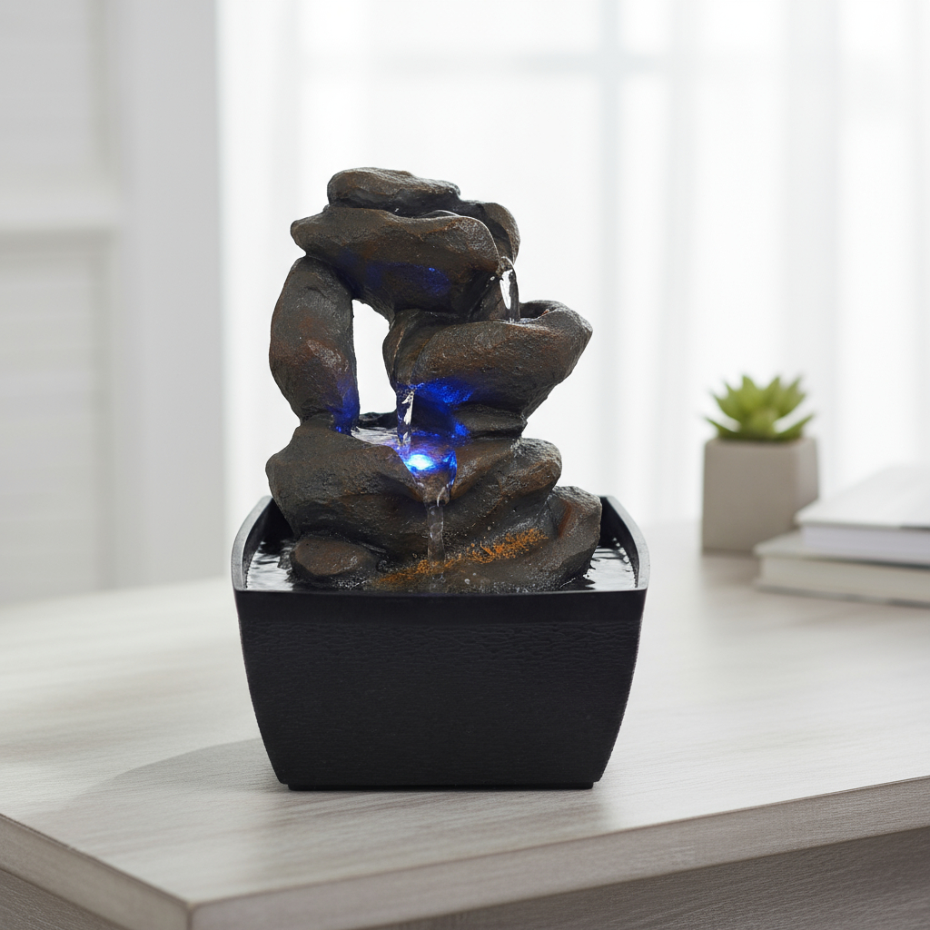 Fuente De Agua Chica Montaña Luz Led Oferta - Imagen 4