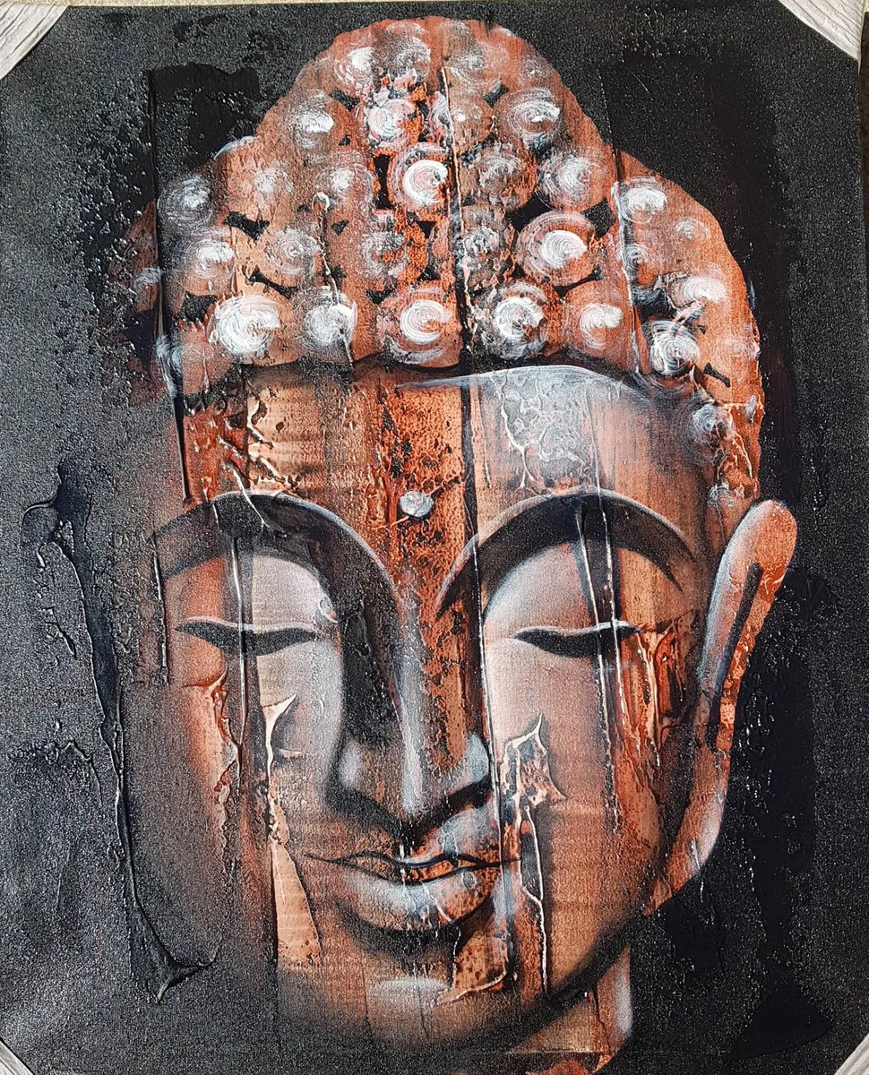 Cuadros De Buda 30 X 40cm Artesanales Importados Indonesia - Imagen 3