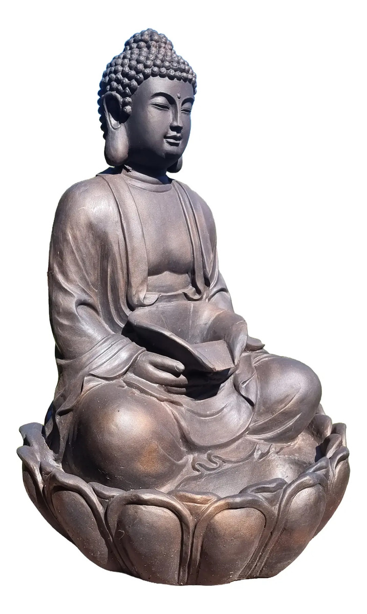 Fuente De Agua Gigante 90cm Buda Deco Budismo Zen Cascada - Imagen 3