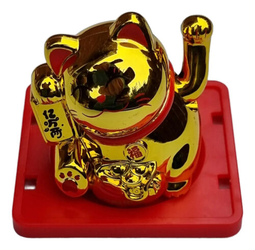 Gato Chino De La Suerte Fortuna Solar Mini Maneki Neko