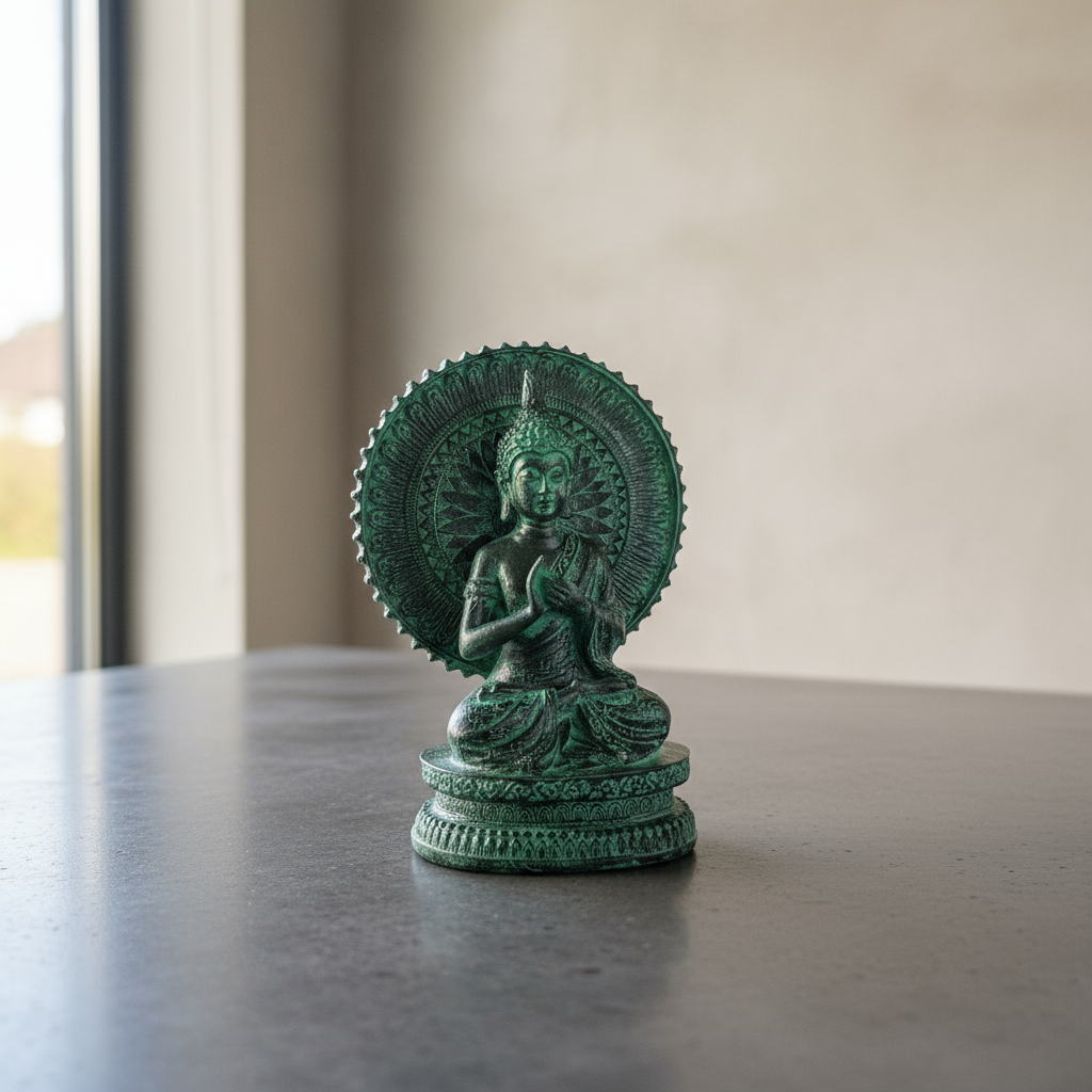 Buda Aura Sabiduria Meditando Bendicion Paz Armonia 17cm - Imagen 10