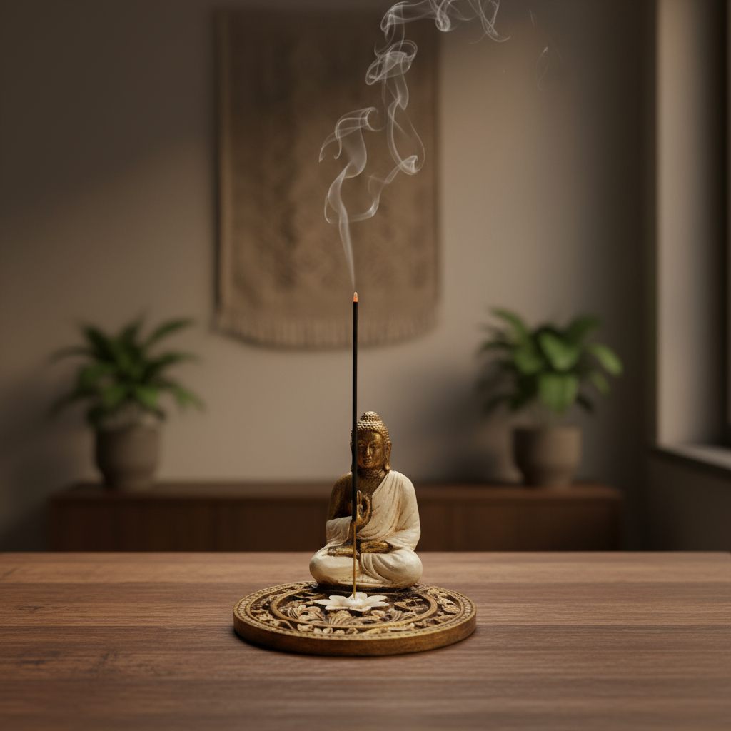 Porta Sahumerios Buda Mandala Grande Bali 15cm - Imagen 8