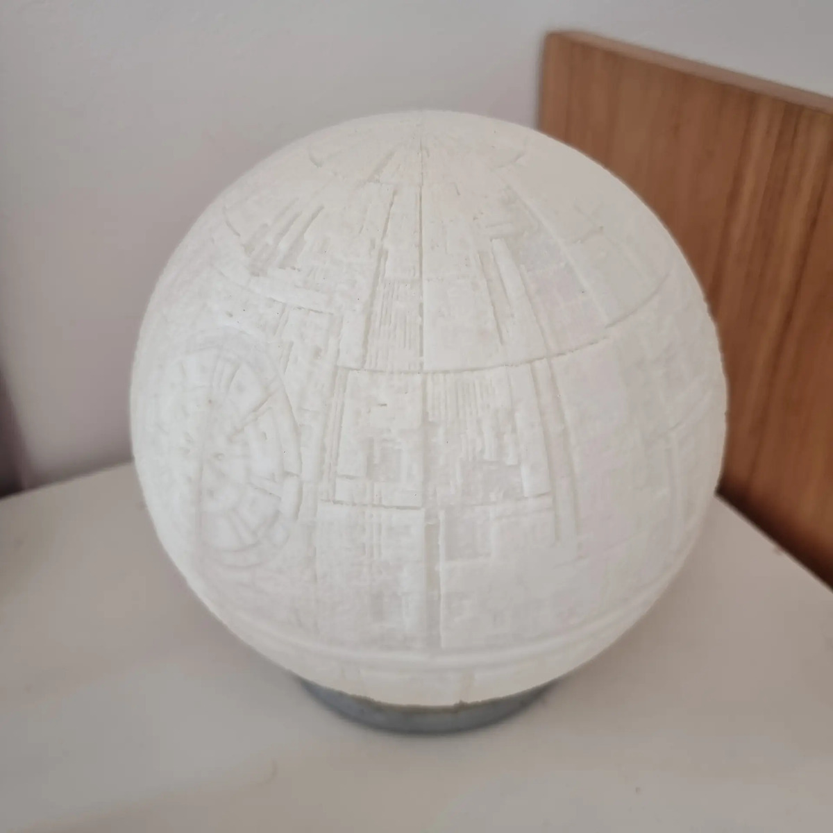 Velador Lámpara Led 3d Estrella De La Muerte Star Wars 18cm - Imagen 3