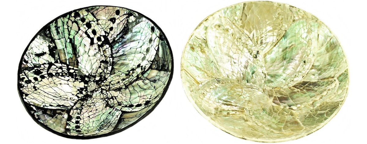 Plato Nácar Redondo Abalone 10 Cm Mesa Deco Moderno Mar - Imagen 7