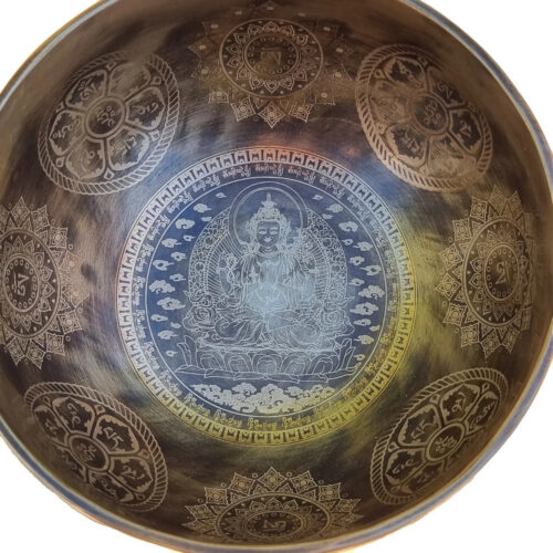 Cuenco Tibetano Original Importado Nepal Chico Laser 12cm