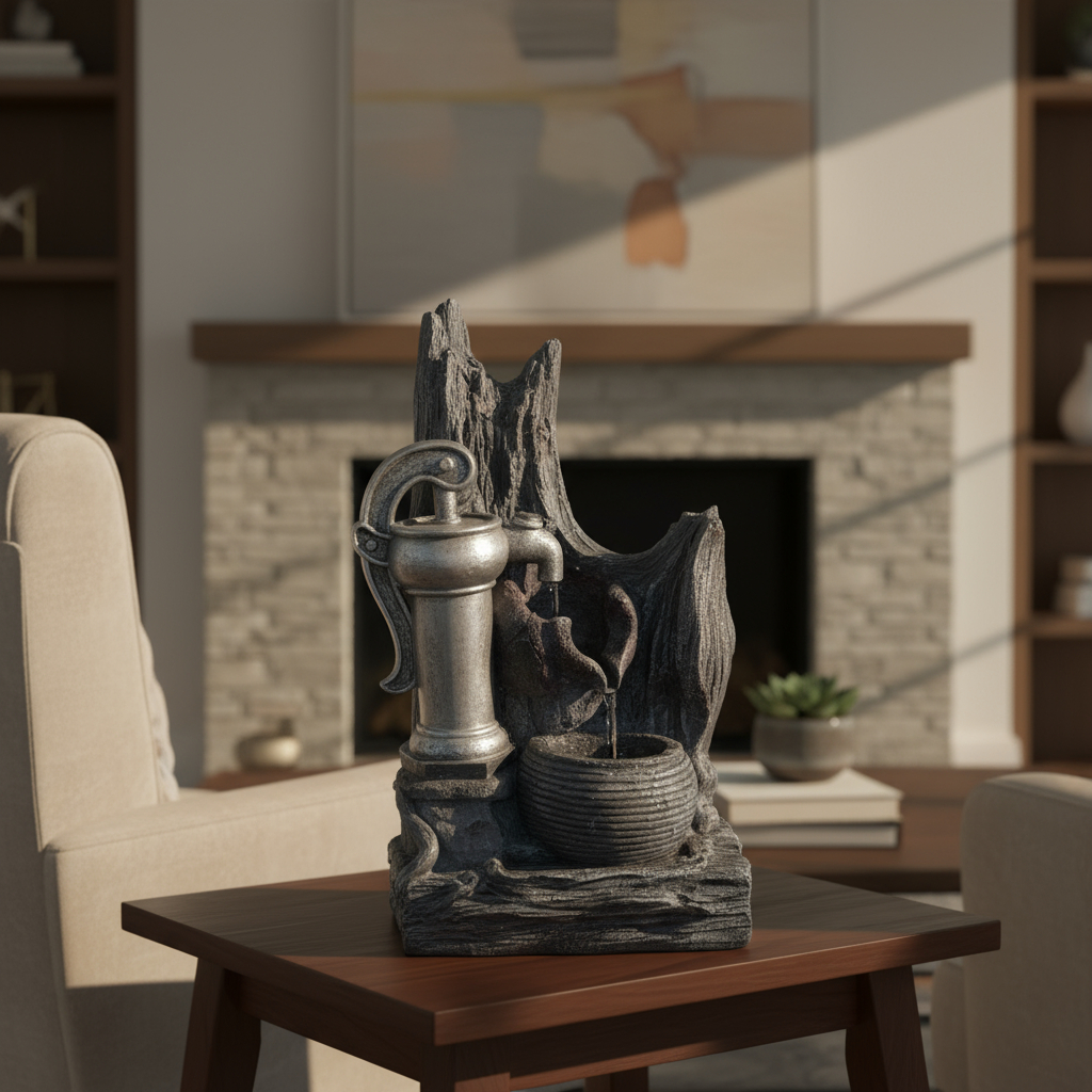 Fuente De Agua Cascada Zen Feng Shui 70cm Exterior Interior - Imagen 4
