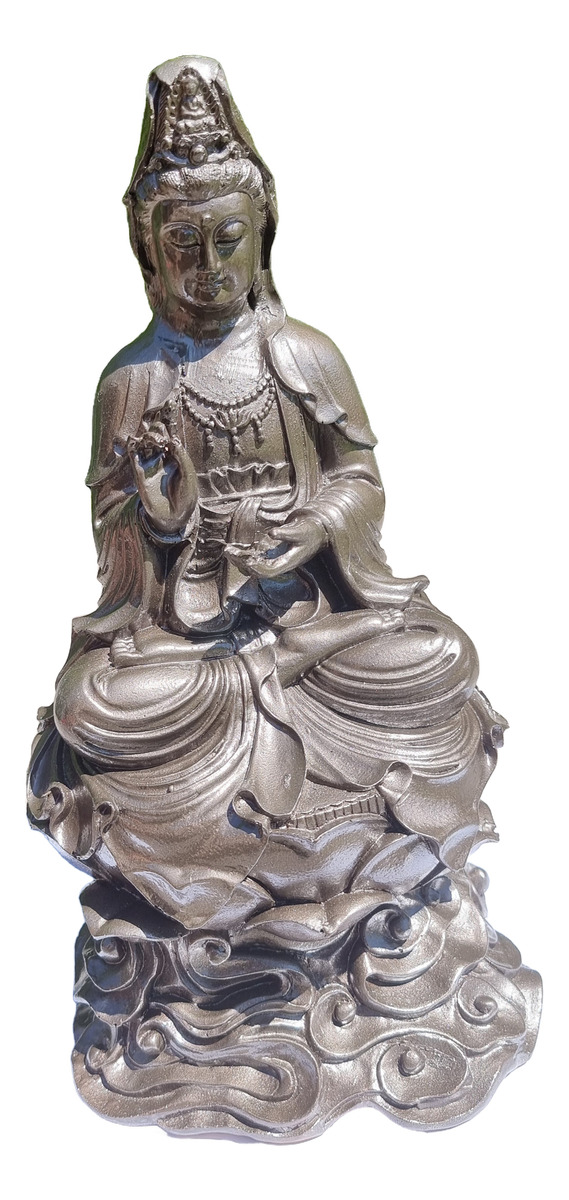Kuan Yin Kwan Sabiduria Meditando Bendicion Paz Armonia 32cm - Imagen 13