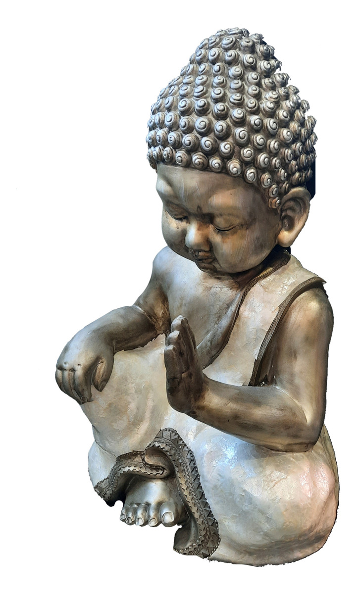 Buda Hindú Meditando Reposando Textura Nacar Brillos 64cm - Imagen 12