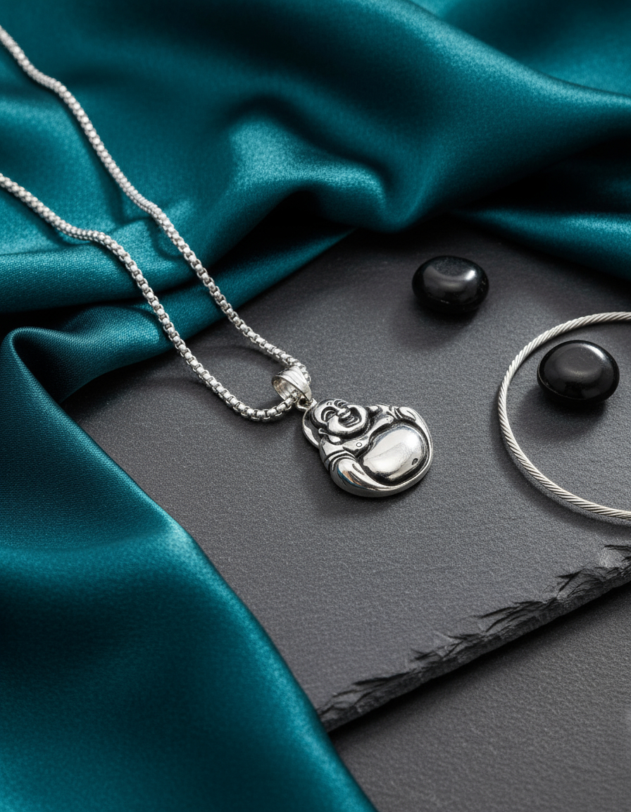 Collar Con Cadena Dije Buda Feliz Suerte Fortuna Oferta!!! - Imagen 6