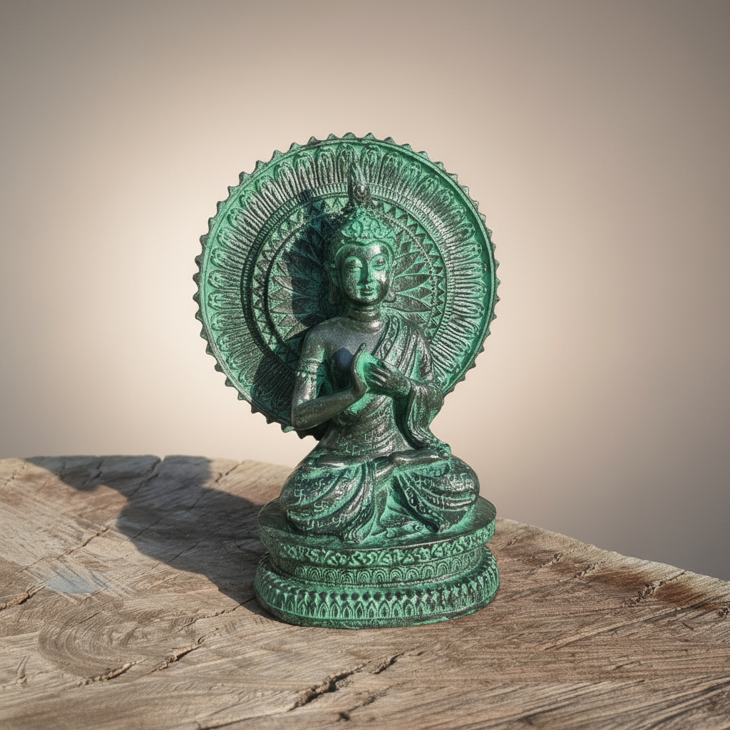 Buda Aura Sabiduria Meditando Bendicion Paz Armonia 17cm - Imagen 8