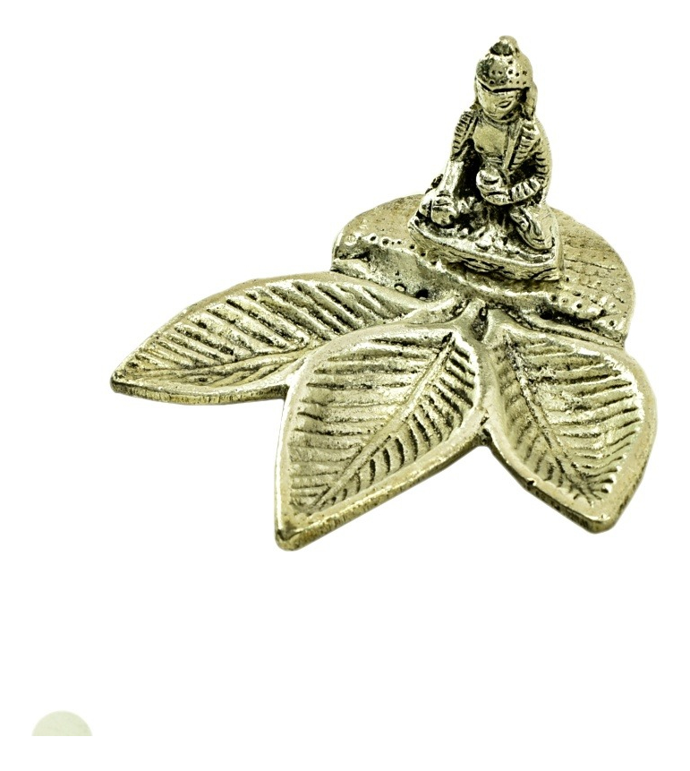 Porta Sahumerio Hoja Metal Buda Ganesh Feng Shui Meditación - Imagen 2