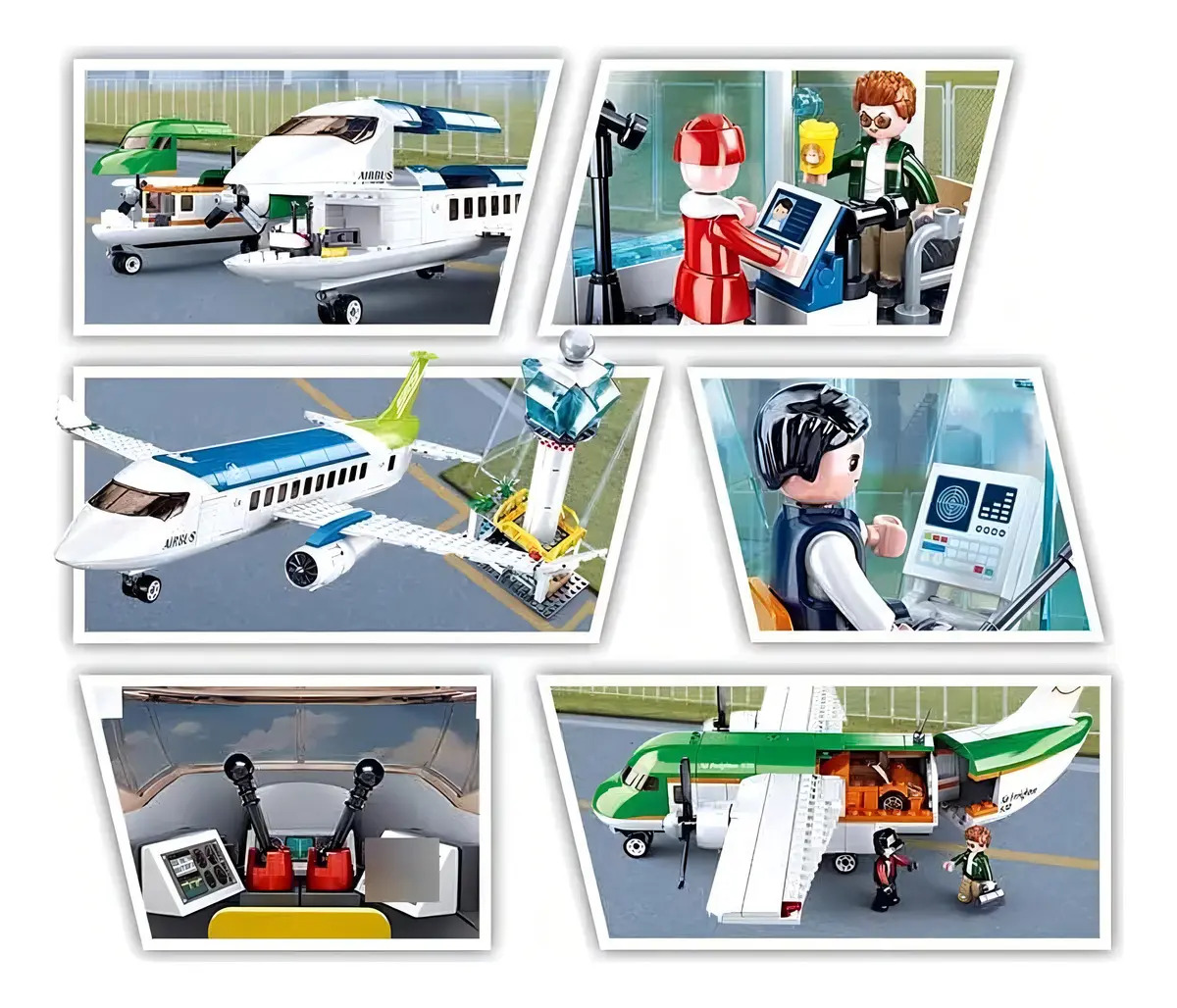 Bloques Sluban Aeropuerto 731 Piezas Línea Aviation Compatible Con Lego - Imagen 3