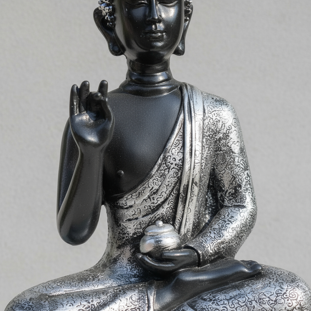 Buda Thai Meditando Bendicion Paz Armonia 22cm - Imagen 5