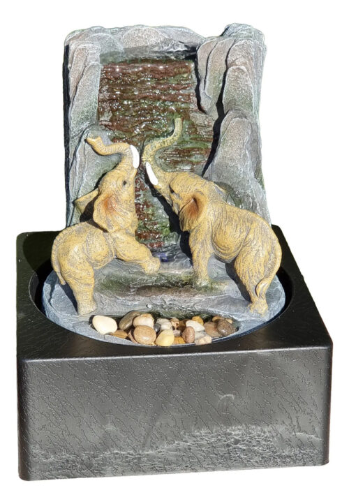 Fuente De Agua Mediana Elefantes Muro Cascada Oferta!!!