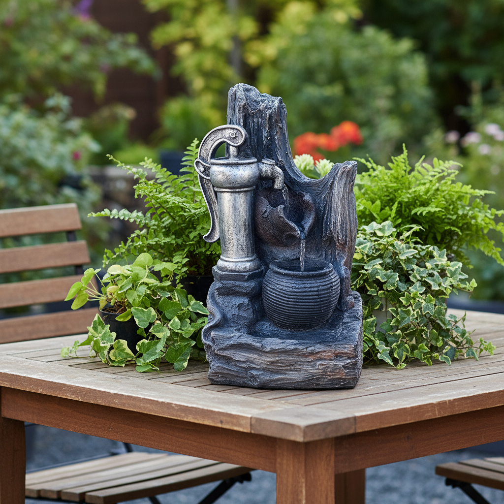 Fuente De Agua Cascada Zen Feng Shui 70cm Exterior Interior - Imagen 7
