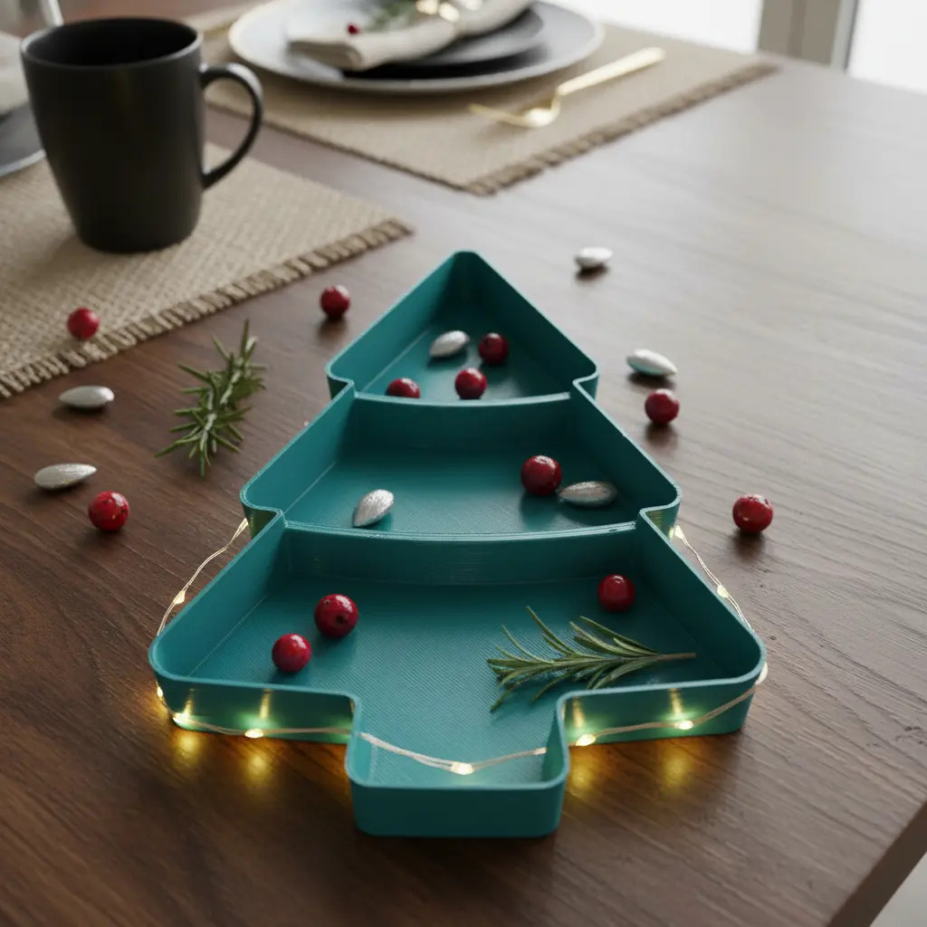 Plato Navideño Forma Arbol De Navidad - Imagen 3