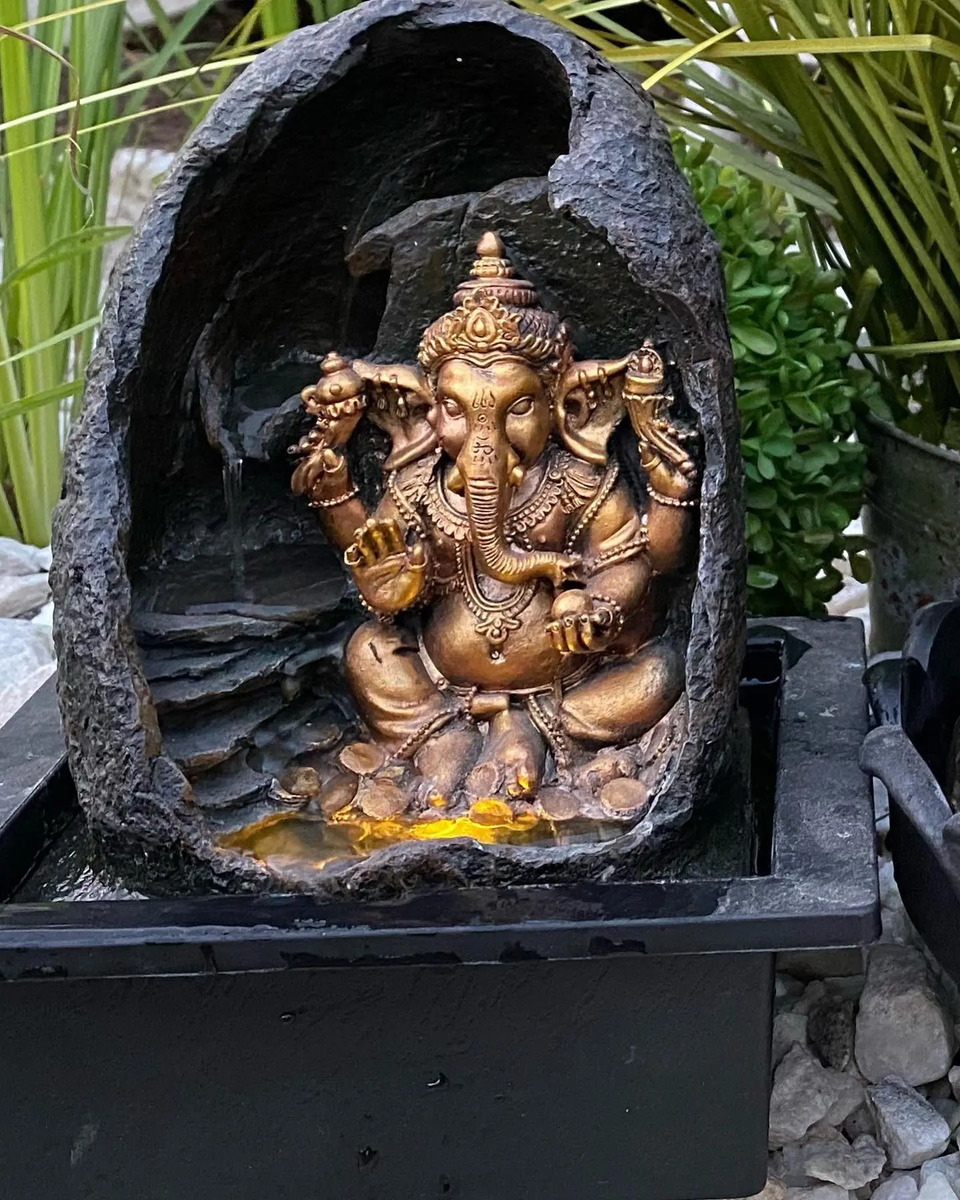 Fuente De Agua Mediana Ganesh Cascada Relajación Oferta!! - Imagen 4