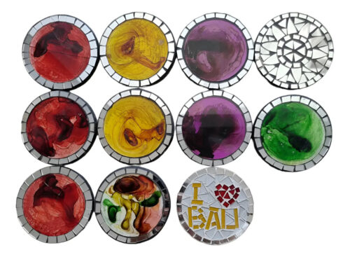 Posavasos Redondos De Venecitas Importados X6 Unidades