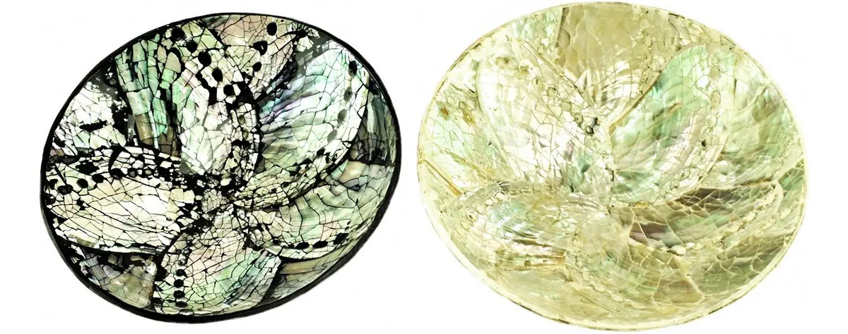 Plato Nácar Redondo Abalone 10 Cm Mesa Deco Moderno Mar - Imagen 4