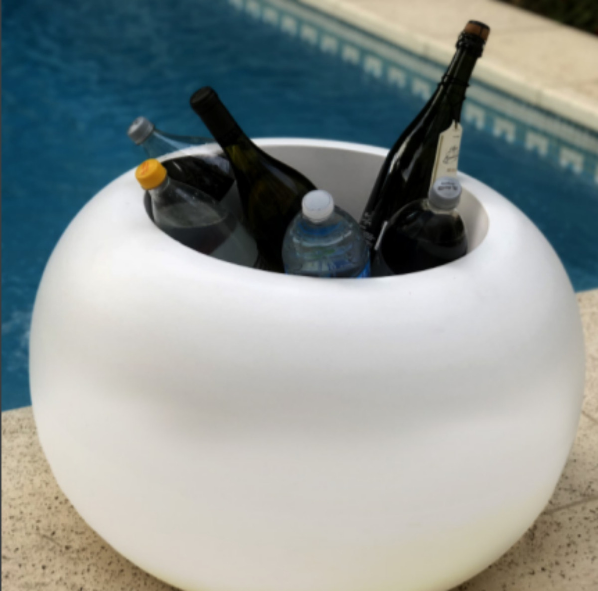 Maceta Geo Frapera Luminosa 66cm Noche Hielera Jardin Rayun - Imagen 2