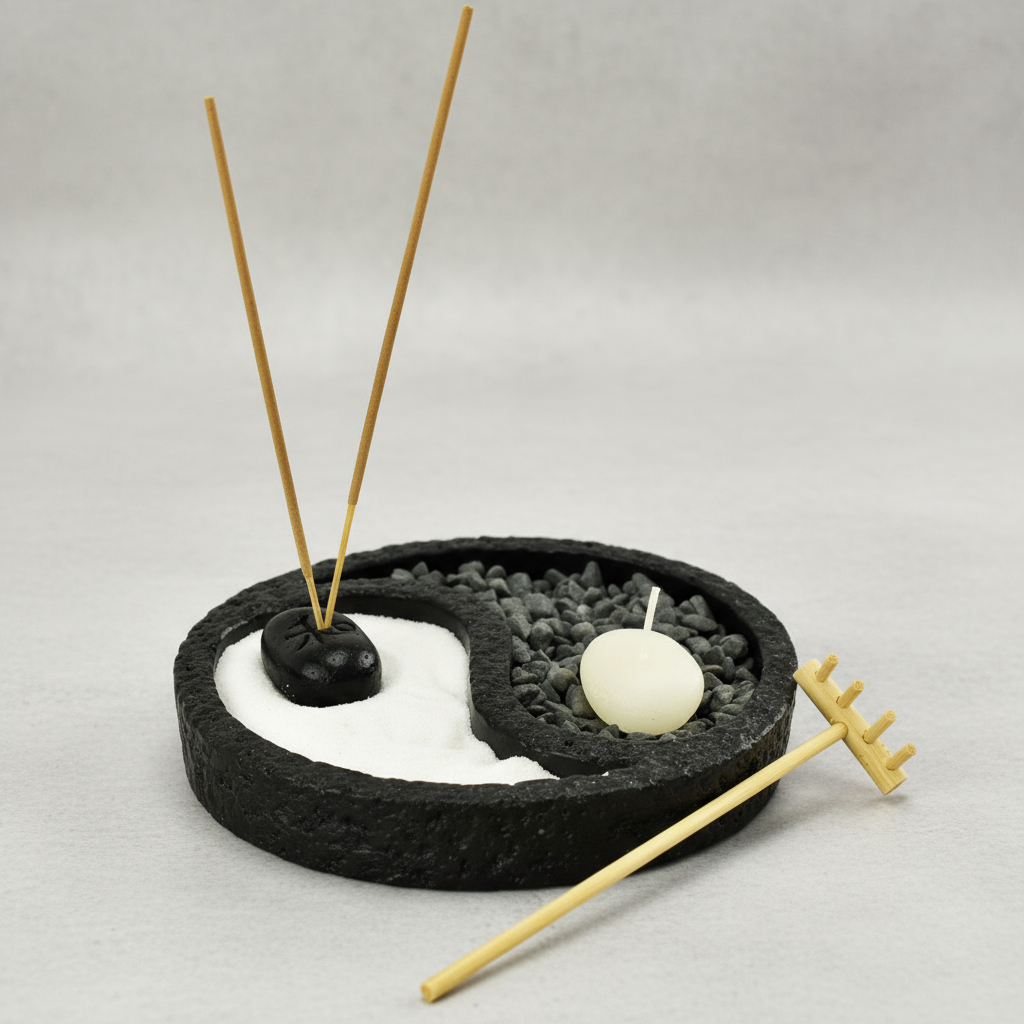 Jardín Zen Yin Yang Sahumerio Feng Shui Meditación Armonía - Imagen 6