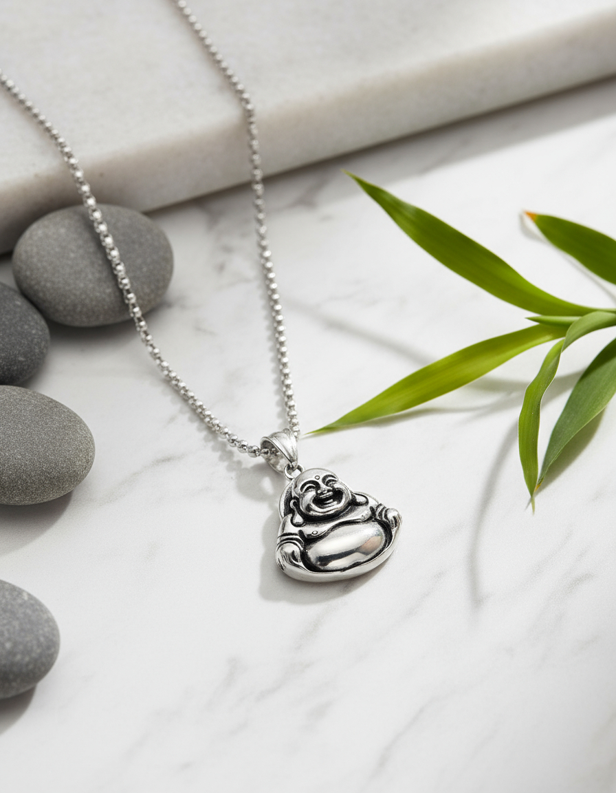 Collar Con Cadena Dije Buda Feliz Suerte Fortuna Oferta!!! - Imagen 5