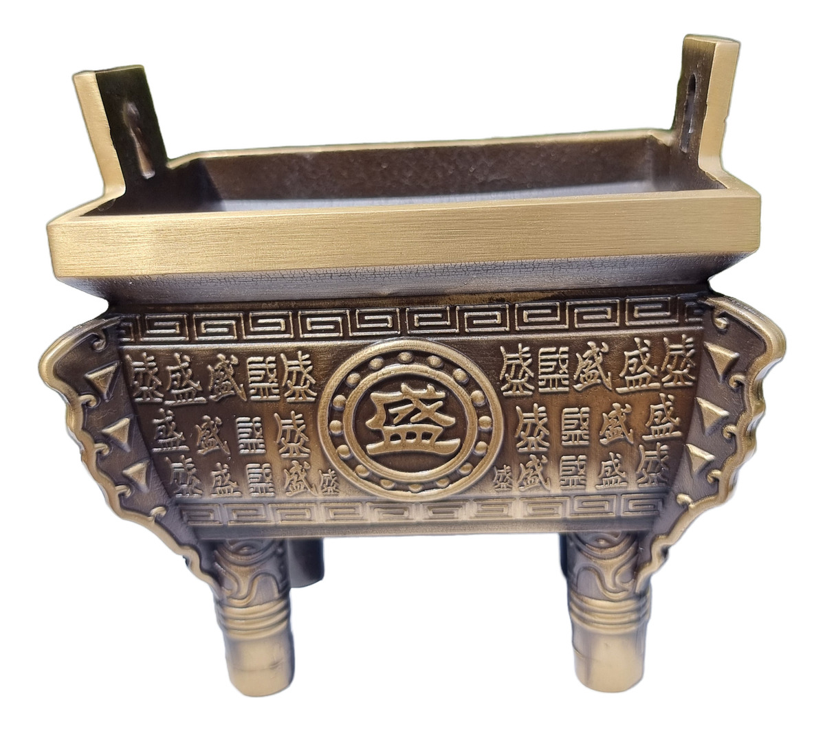 Incensarios Incensario Bronce Grande Incienso Altar Chino - Imagen 3
