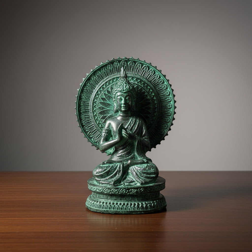Buda Aura Sabiduria Meditando Bendicion Paz Armonia 17cm - Imagen 7