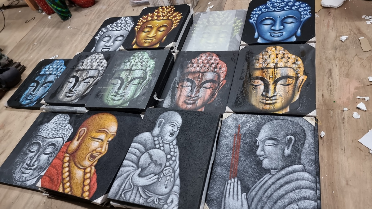 Cuadros De Buda 30 X 40cm Artesanales Importados Indonesia - Imagen 6