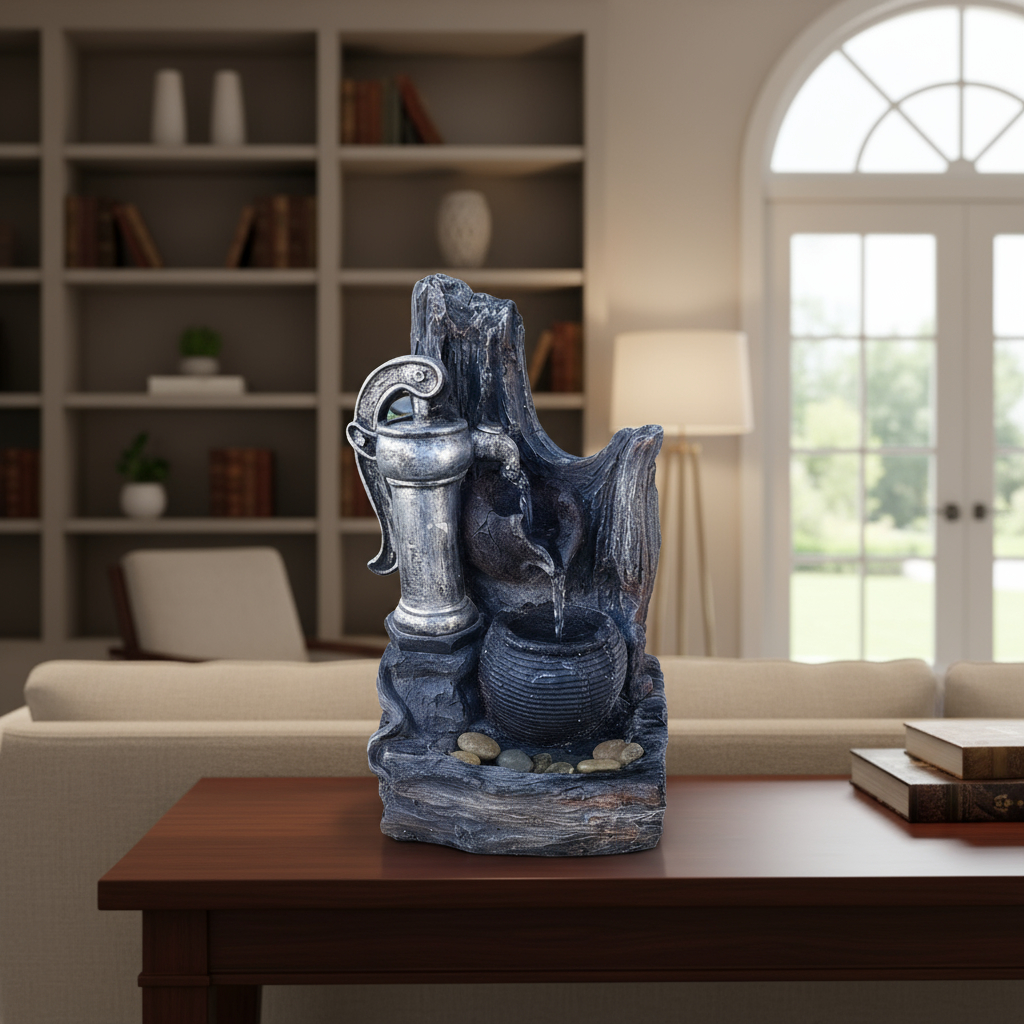 Fuente De Agua Cascada Zen Feng Shui 70cm Exterior Interior - Imagen 3