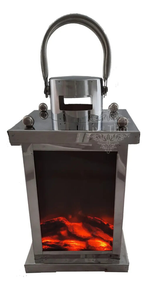 Fanal Simil Fuego 15x27cm Usb O Pila Farol Importado Oriente