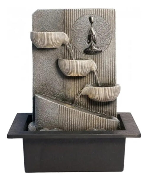 Fuente De Agua Yoga Meditacion Cascada Grande Luz 33cm