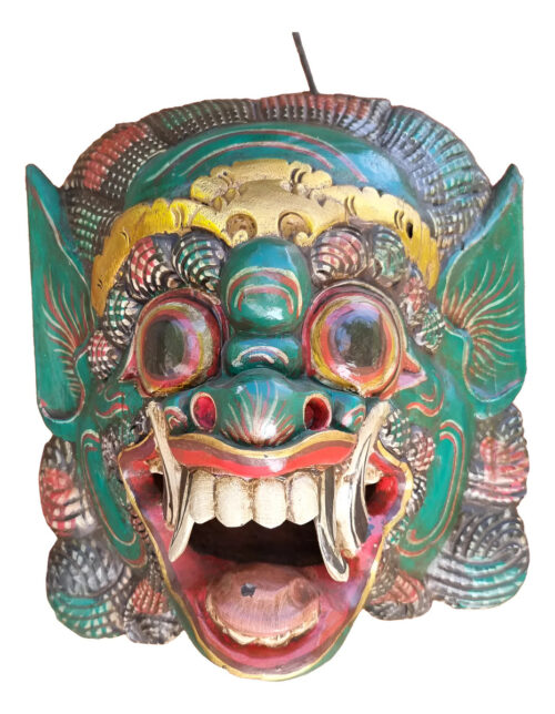 Mascara Barong Madera Bali Hindu Proteccion Energia + 35cm