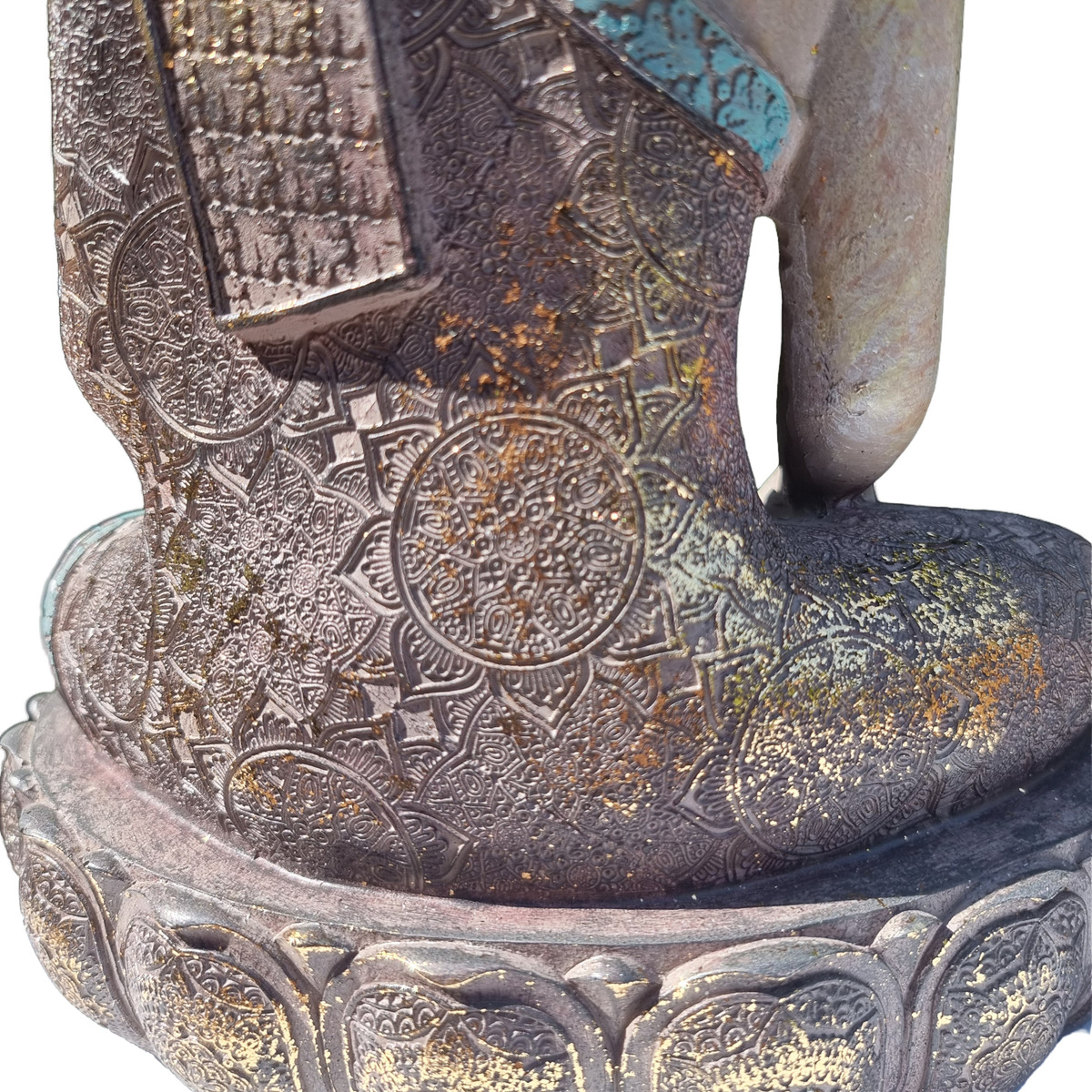 Buda Thai Sentado Meditando Armonia Zen Paz 38cm - Imagen 8