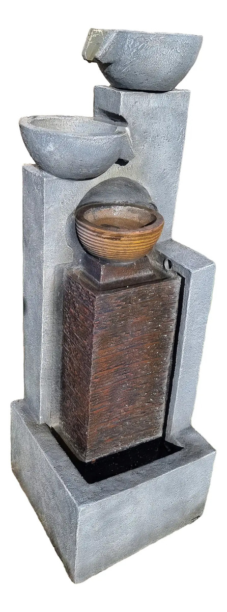 Fuente De Agua Gigante 109cm Torre Alta Luz Cascada - Imagen 5