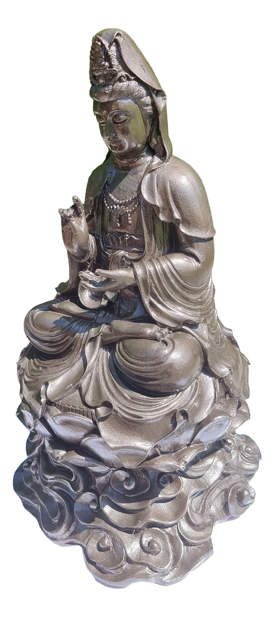 Kuan Yin Kwan Sabiduria Meditando Bendicion Paz Armonia 32cm - Imagen 15