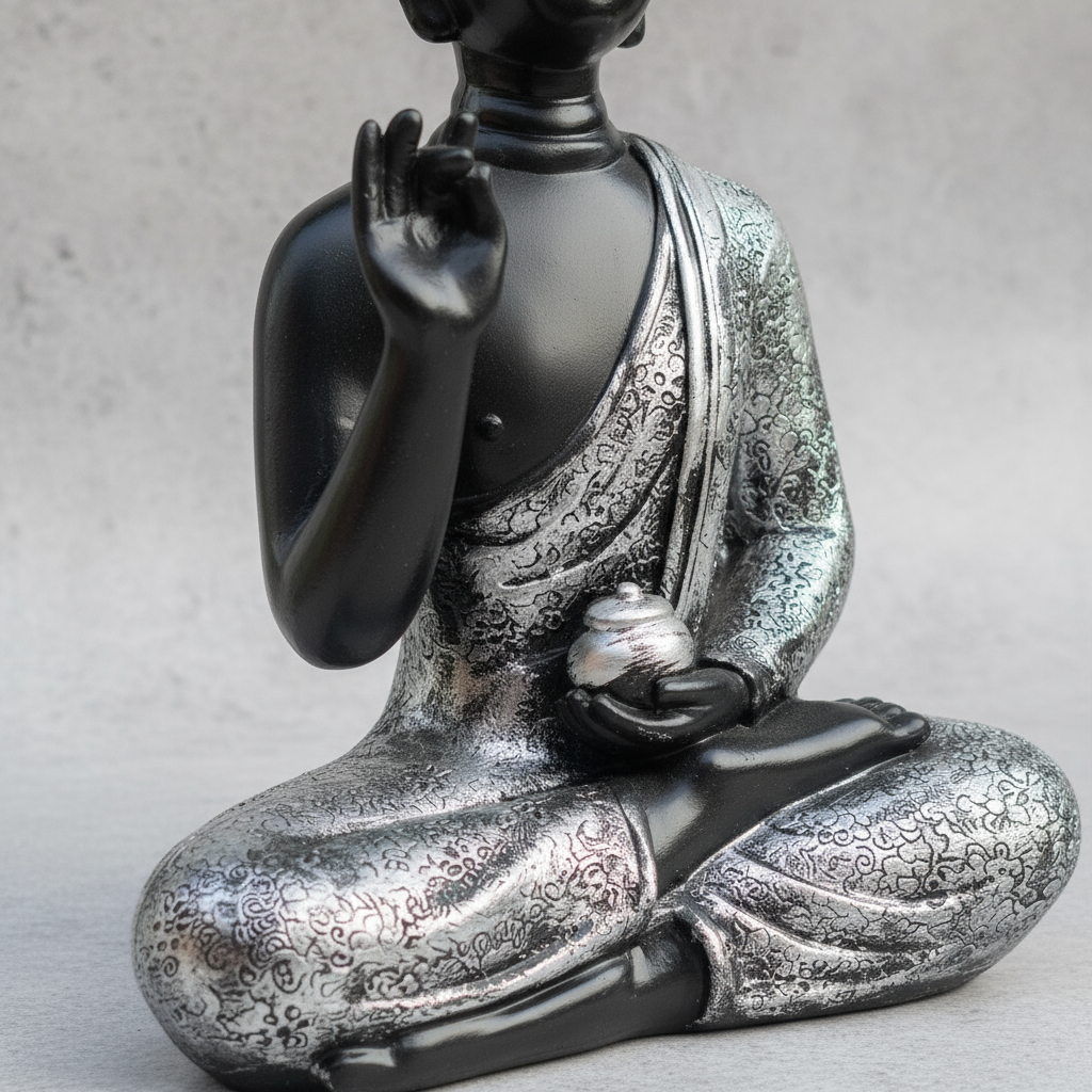 Buda Thai Meditando Bendicion Paz Armonia 22cm - Imagen 9