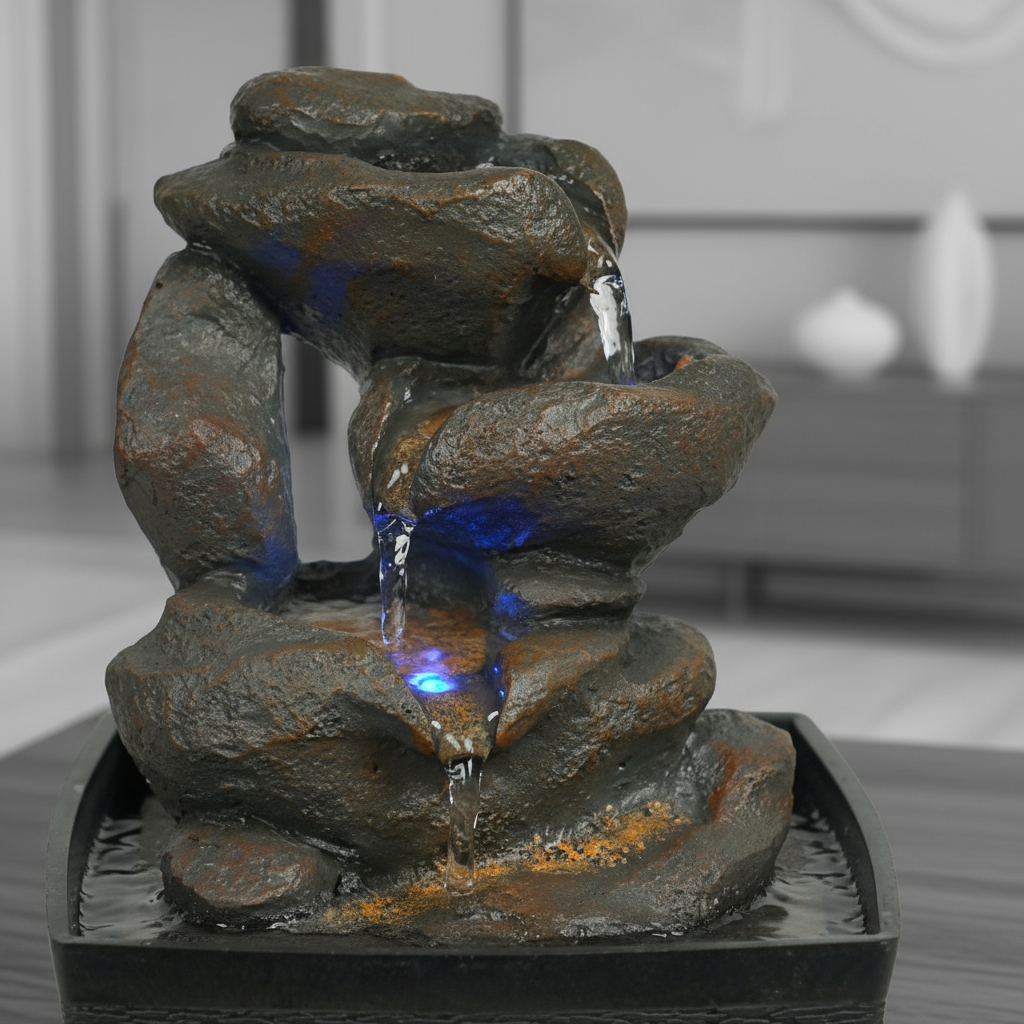 Fuente De Agua Chica Montaña Luz Led Oferta - Imagen 5