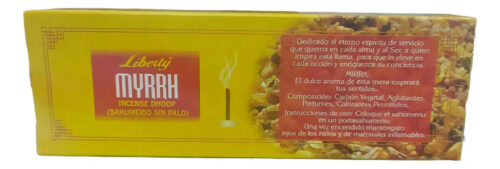 Sahumerios Liberty Sin Palo Fragancia Mirra 10 Unidades India