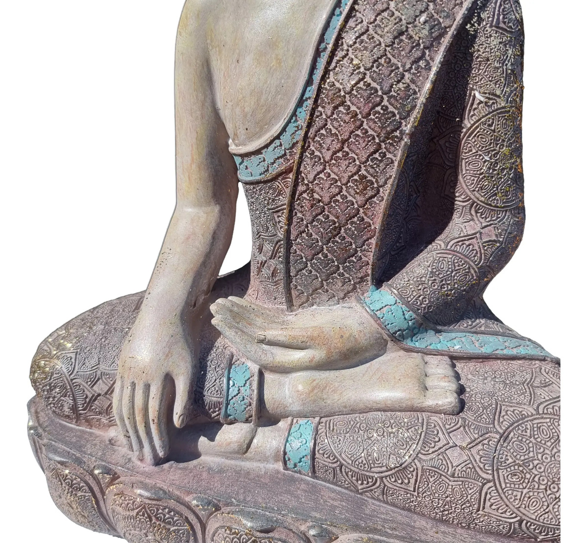 Buda Thai Sentado Meditando Armonia Zen Paz 38cm - Imagen 3