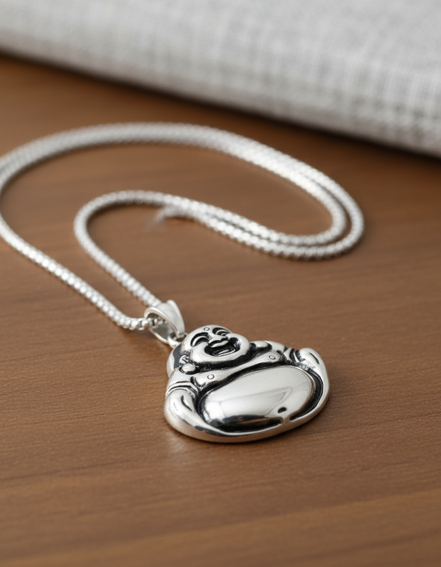 Collar Con Cadena Dije Buda Feliz Suerte Fortuna Oferta!!! - Imagen 8