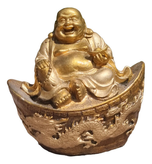 Buda Feliz Suerte Abundancia Dinero Importado Bali 10cm