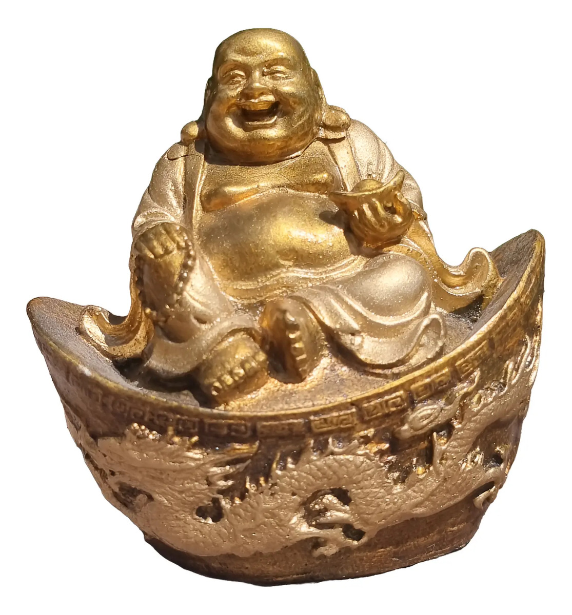 Buda Feliz Suerte Abundancia Dinero Importado Bali 10cm