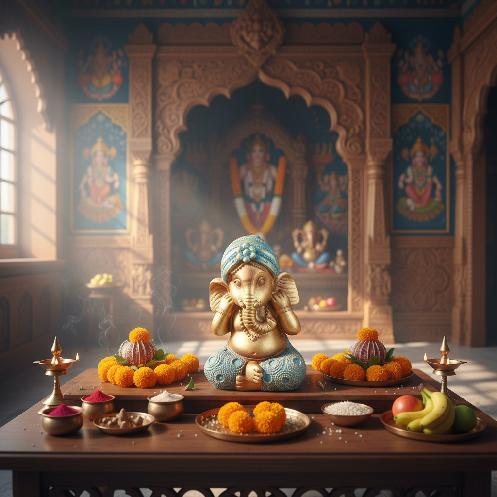 Set Ganesh Sabios Meditando Estatua Ciego Sordo Mudo 11cm - Imagen 13