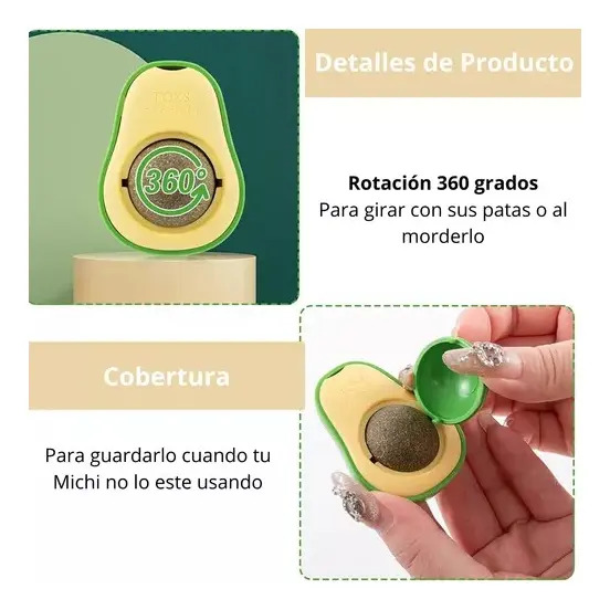 Juguete Bola Catnip Para Gatos Palta Pared Hierba Gatera - Imagen 3